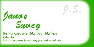 janos suveg business card